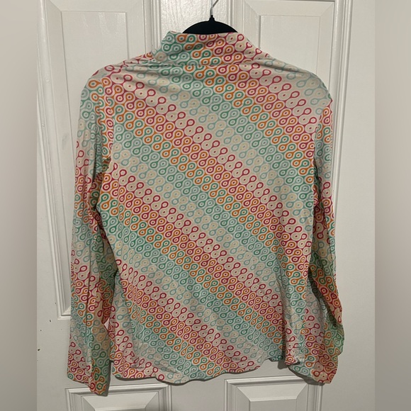 Ibkul Outdoor Long Sleeve Tennis Golf 1/2 Zip Pullover UPF 50 Geometric Medium - Picture 10 of 10